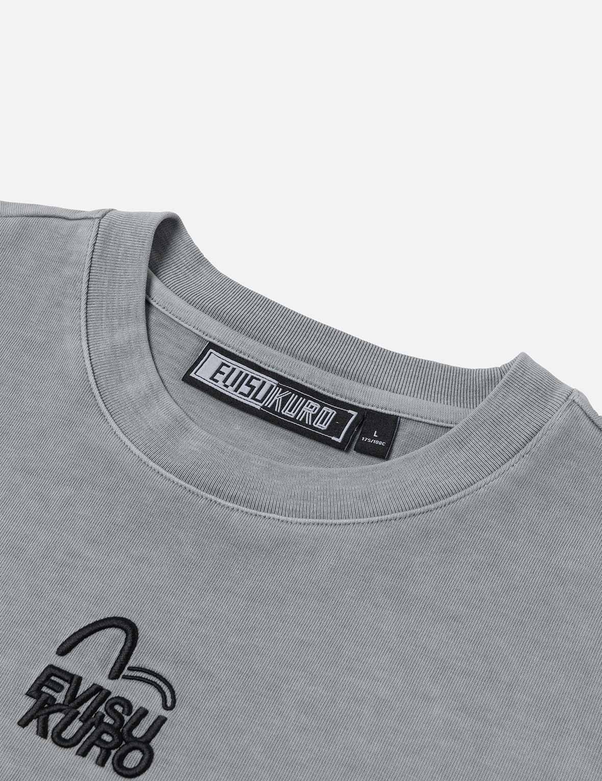 Seagull and Logo Embroidery Oversized Garment Dye T-Shirt - Image 21
