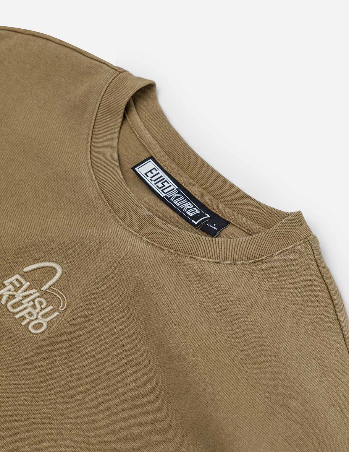 Seagull and Logo Embroidery Oversized Garment Dye T-Shirt - Image 23