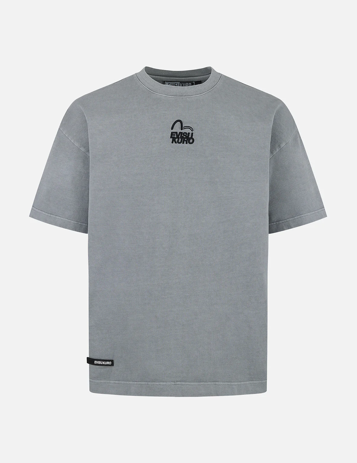 Seagull and Logo Embroidery Oversized Garment Dye T-Shirt - Image 3