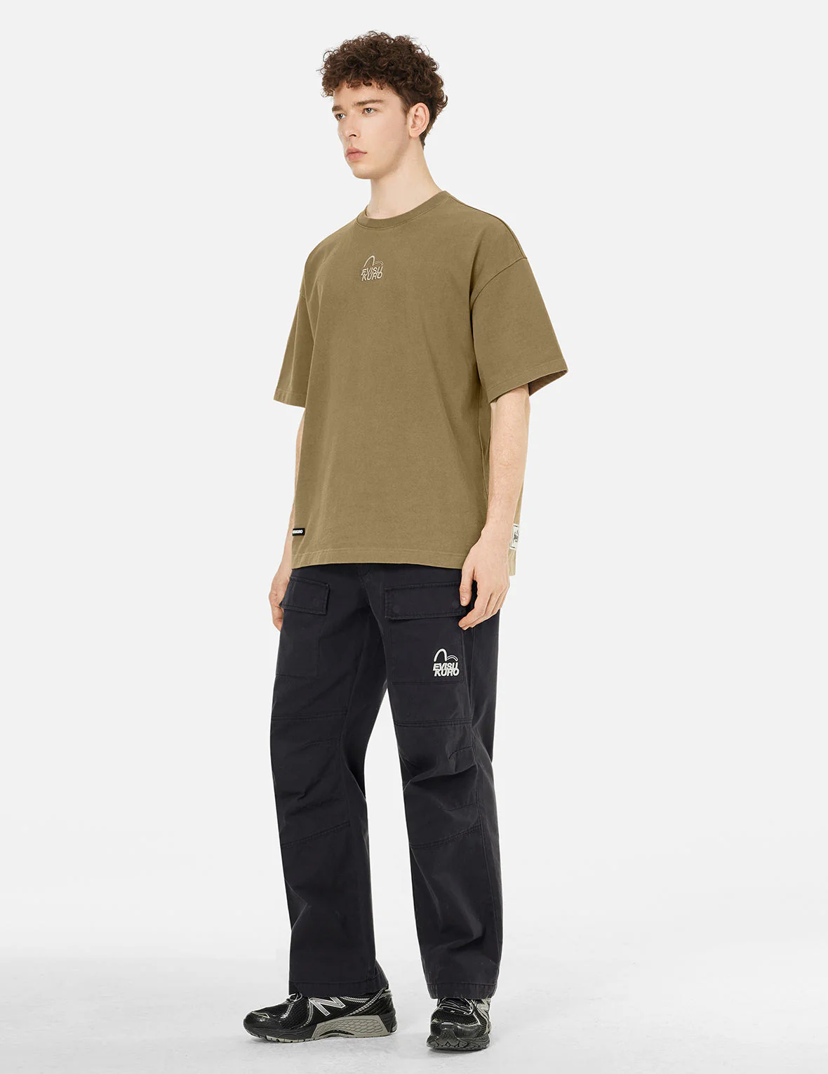 Seagull and Logo Embroidery Oversized Garment Dye T-Shirt - Image 8