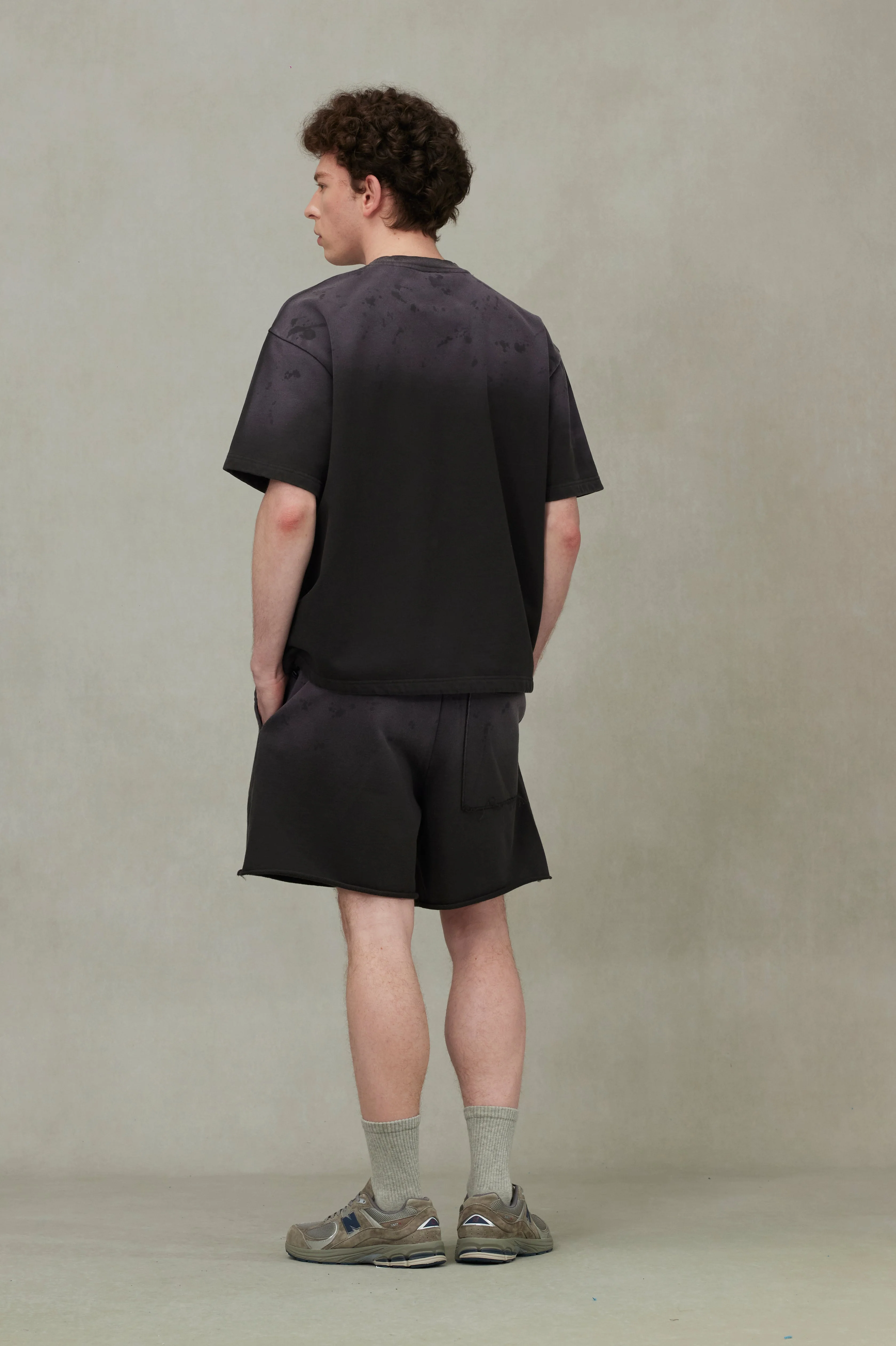 Seagull and Logo Embroidery Relax Fit Rock-Washed Sweatshorts - Image 4