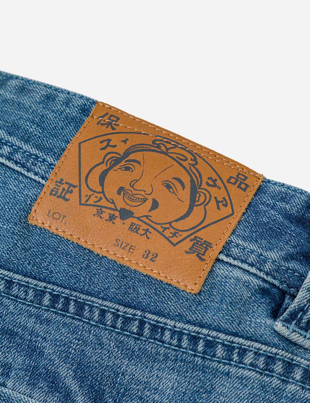 Seagull and Logo Print Loose Fit Denim Joggers - Image 10