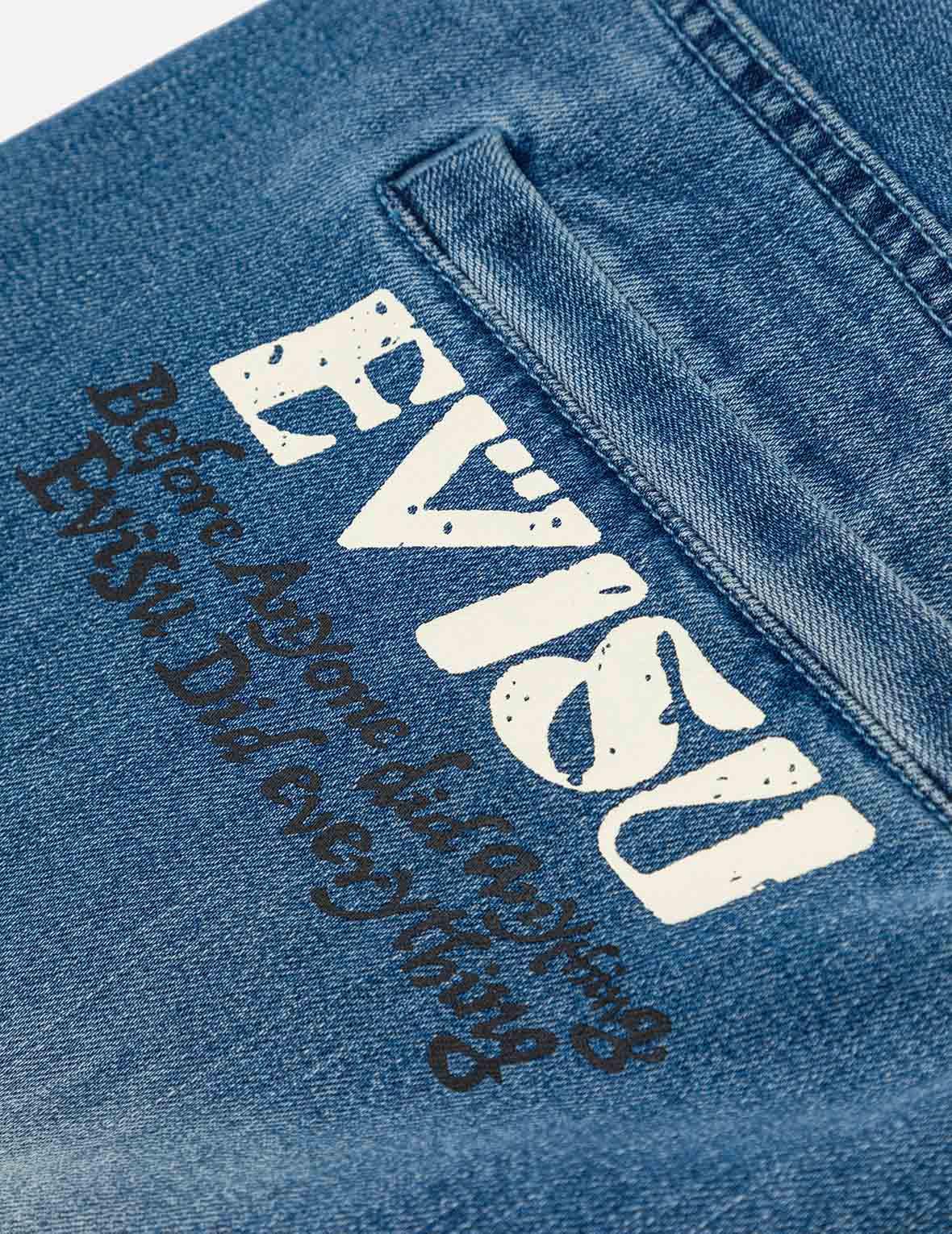 Seagull and Logo Print Loose Fit Denim Joggers - Image 12