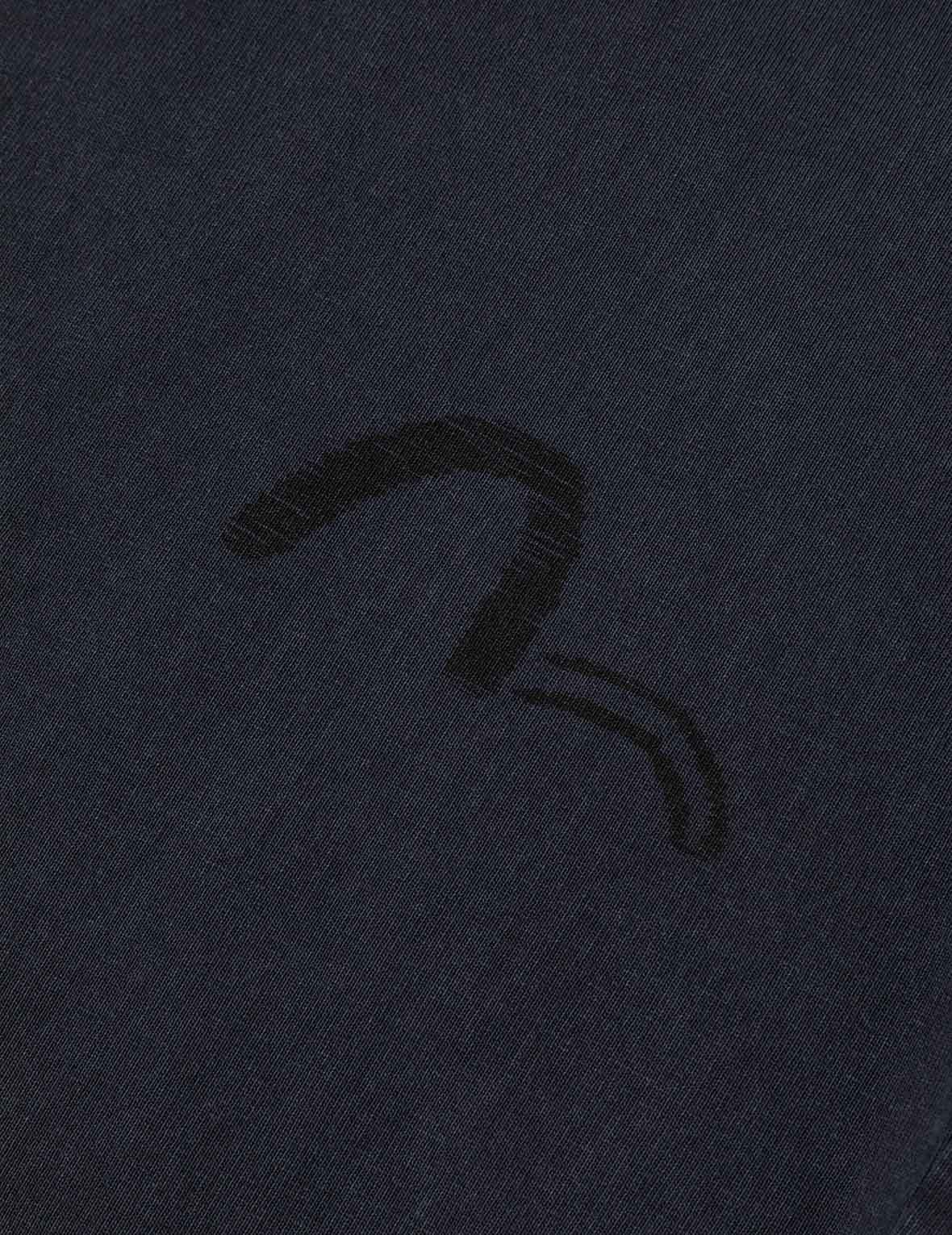 Seagull and Logo Print Washed Relax Fit T-Shirt - Image 12