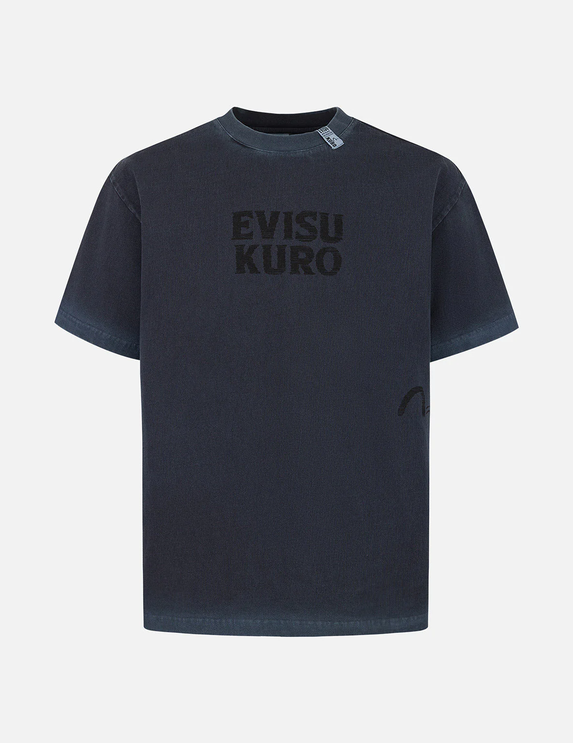 Seagull and Logo Print Washed Relax Fit T-Shirt - Image 2