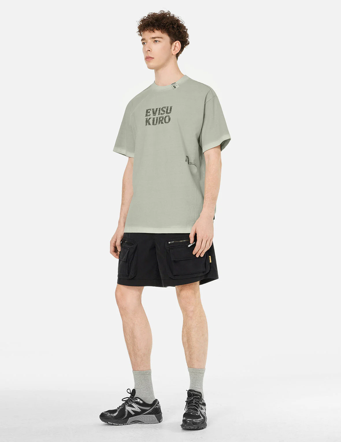 Seagull and Logo Print Washed Relax Fit T-Shirt - Image 5