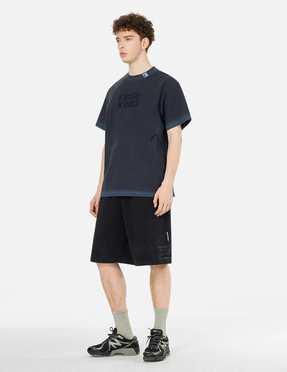 Seagull and Logo Print Washed Relax Fit T-Shirt - Image 6