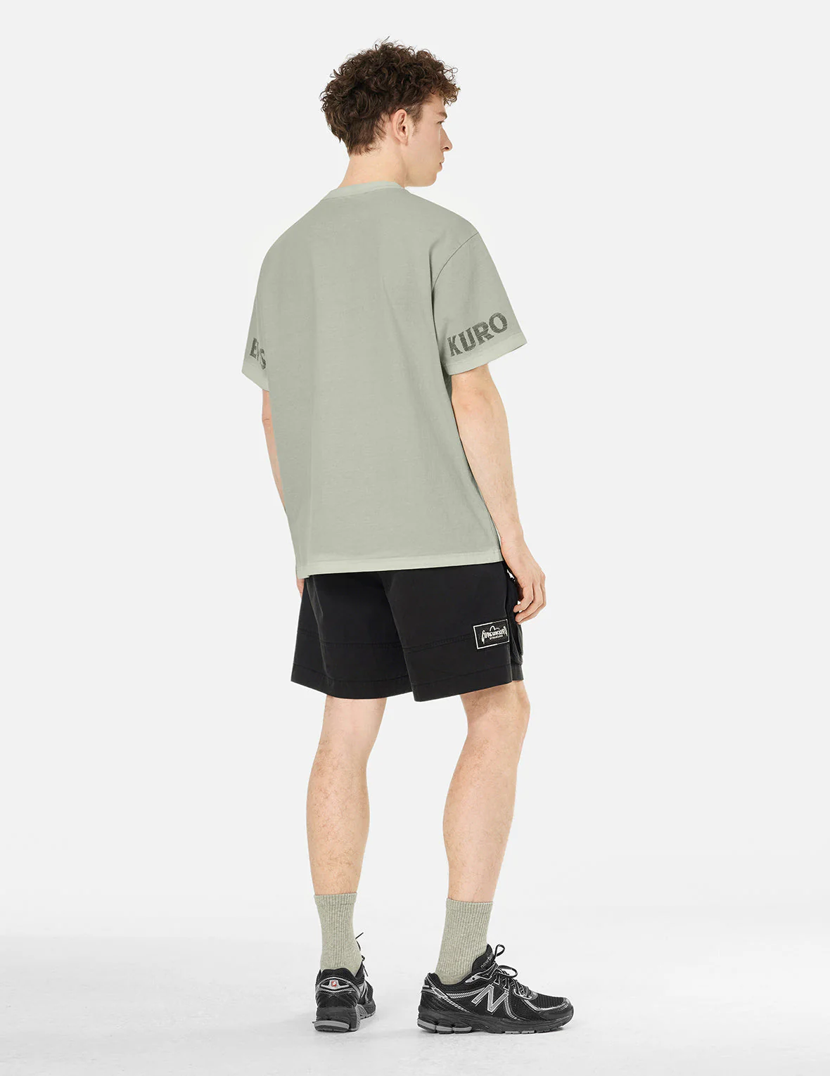 Seagull and Logo Print Washed Relax Fit T-Shirt - Image 7