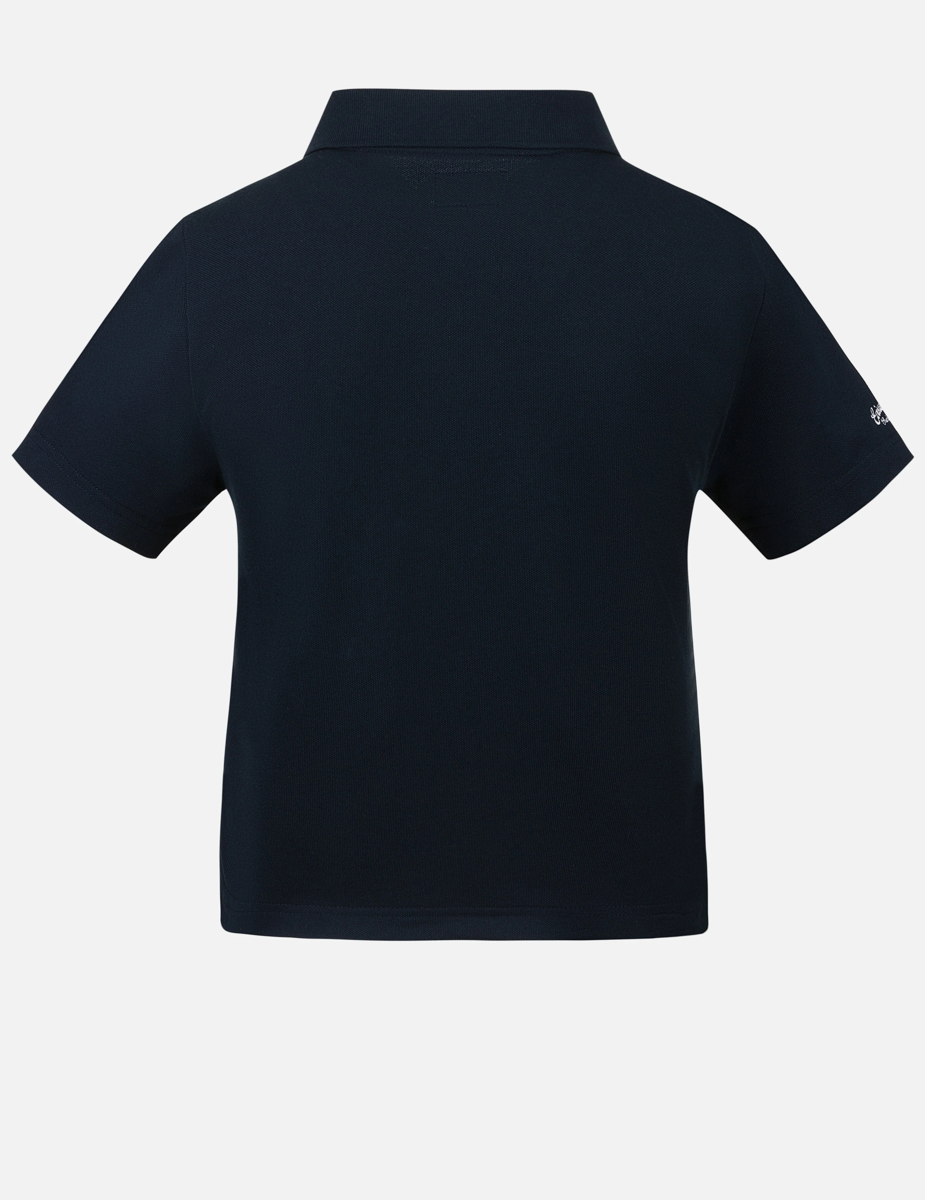 Seagull and Slogan Embroidery Fashion Fit Polo Shirt - Image 2