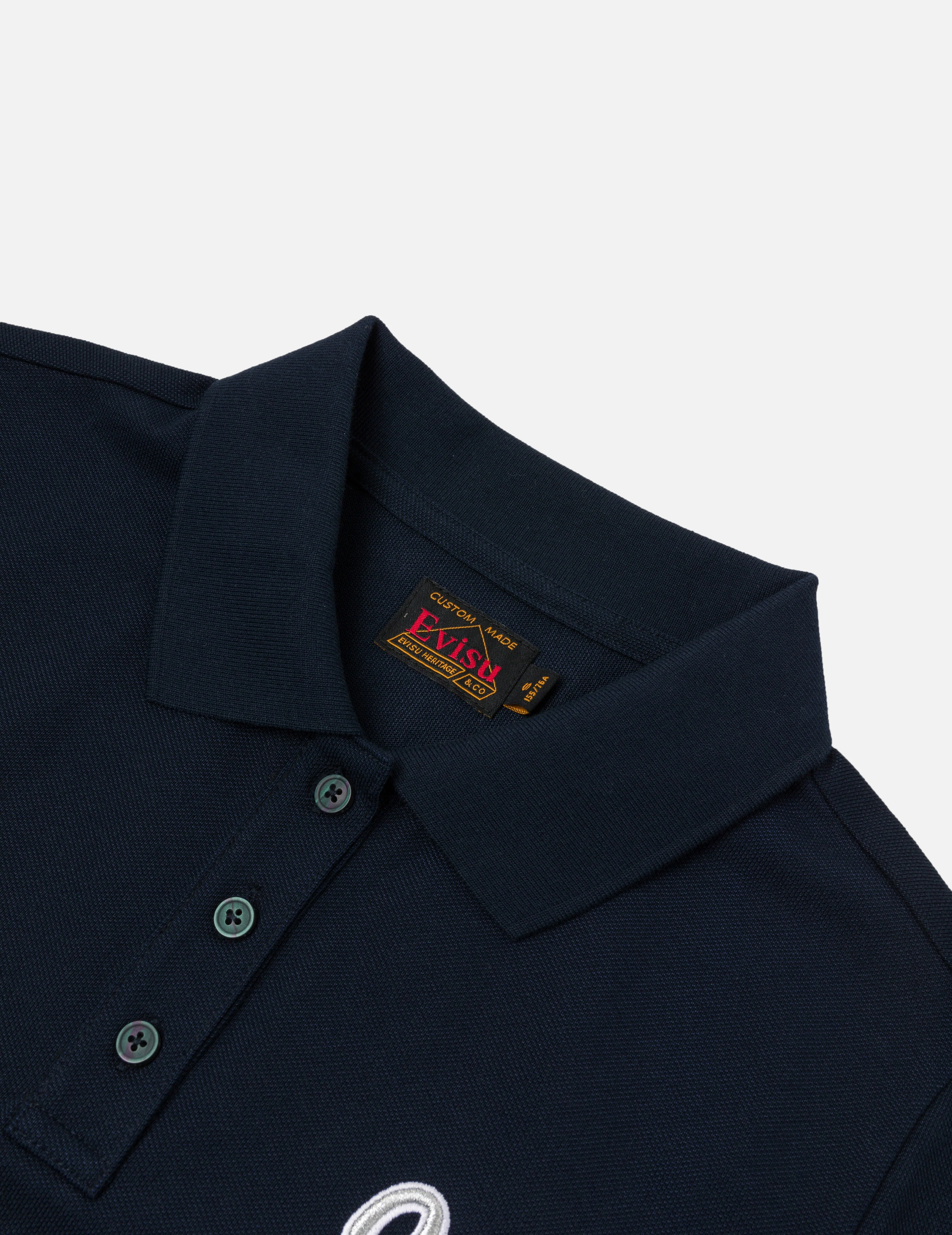 Seagull and Slogan Embroidery Fashion Fit Polo Shirt - Image 7