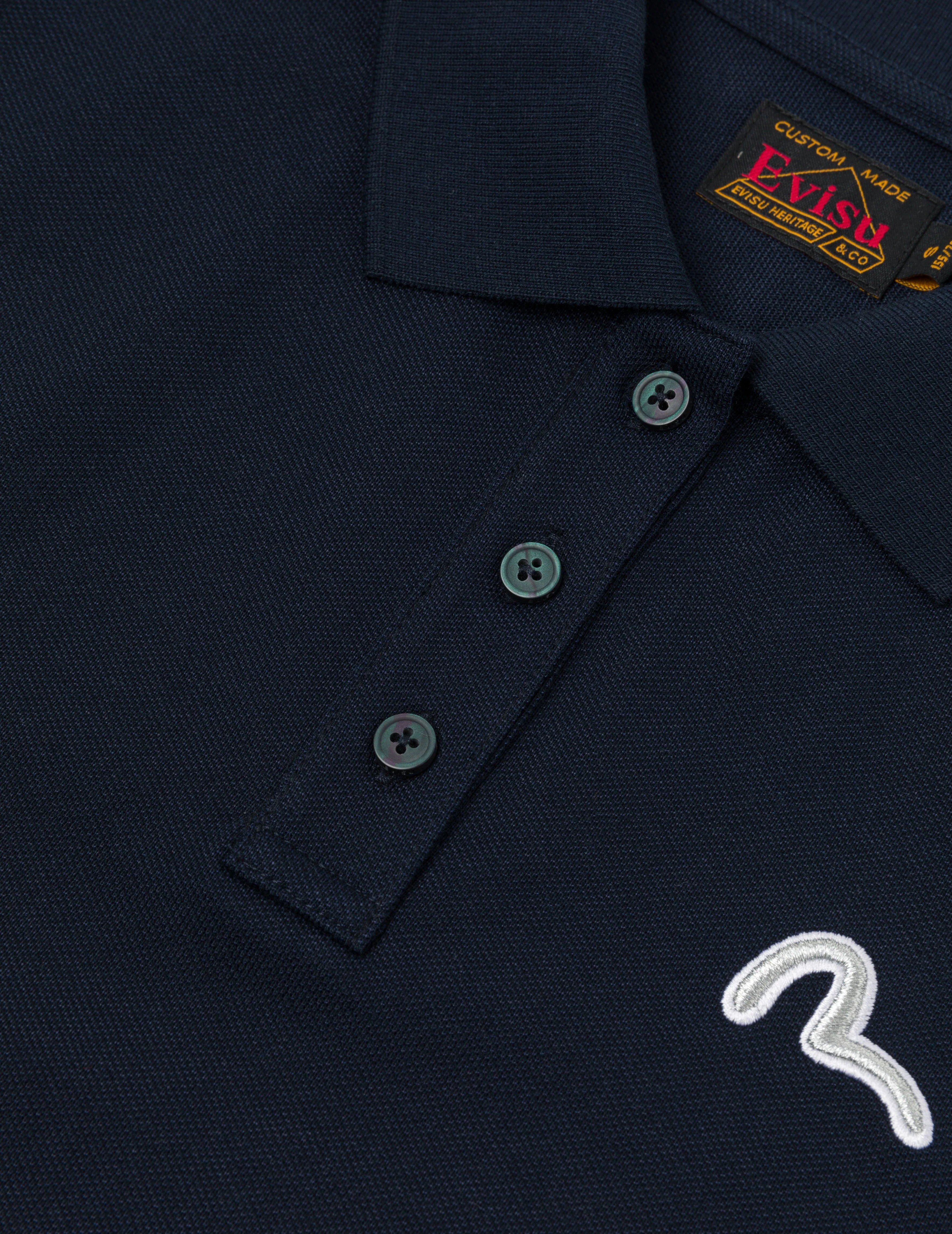 Seagull and Slogan Embroidery Fashion Fit Polo Shirt - Image 8