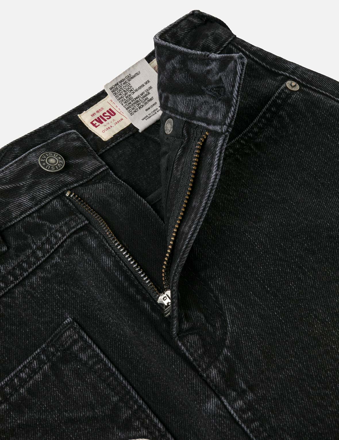 Seagull and Slogan Embroidery Regular Fit Distressed Washed Denim Skirt - Image 10