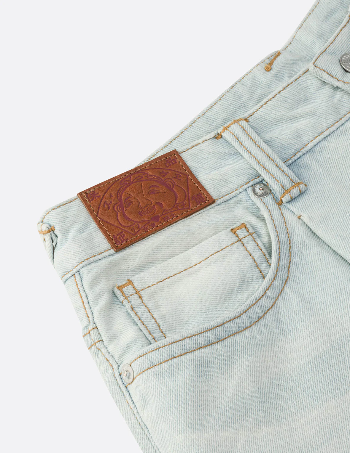 Seagull and Text Embroidery Baggy Jeans - Image 8