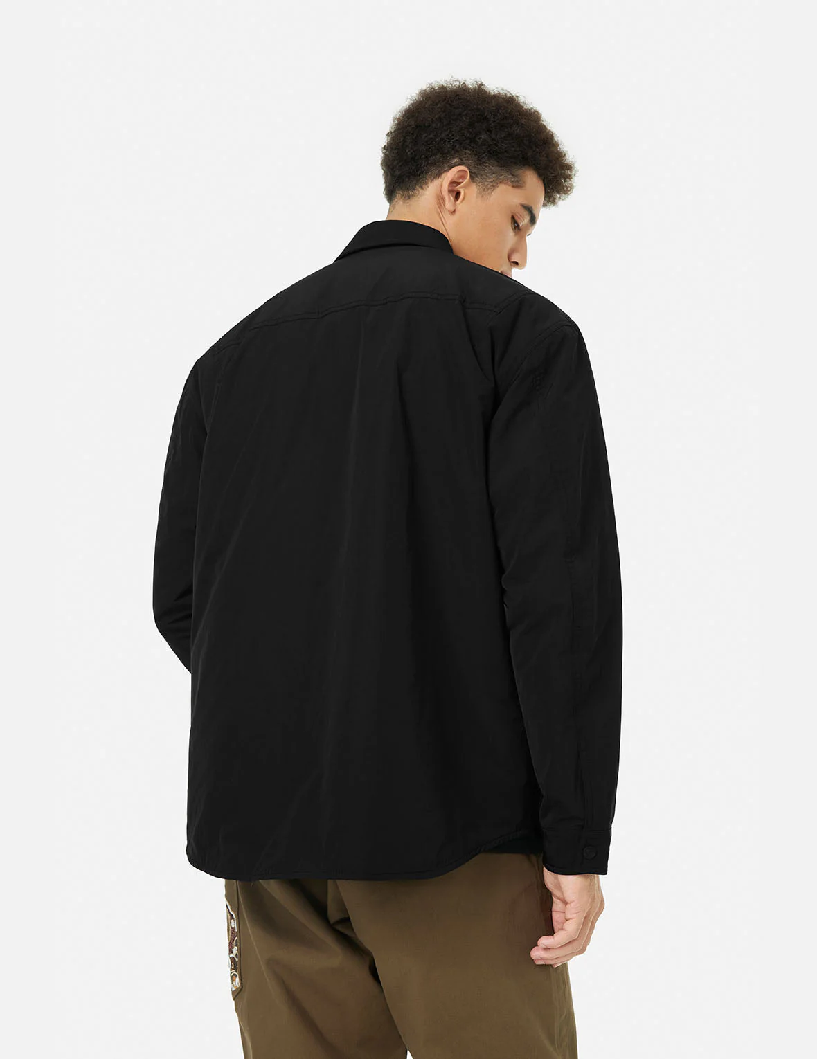 Seagull and Wave Embroidery Relax Fit Padded Shirt Jacket - Image 6