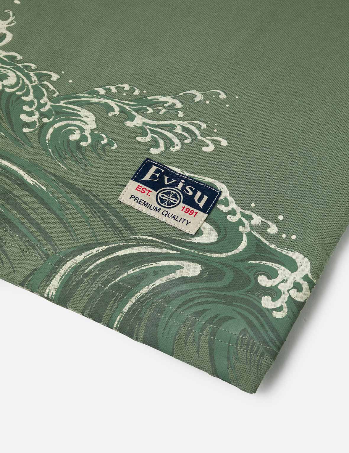 Seagull and Wave Print Relax Fit T-Shirt - Image 18