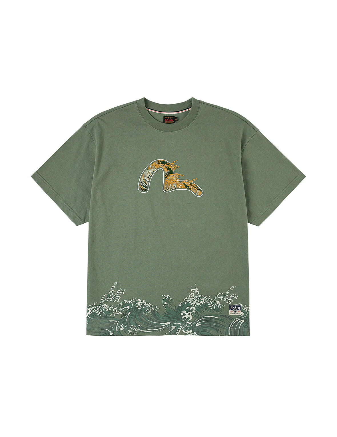 Seagull and Wave Print Relax Fit T-Shirt - Image 2