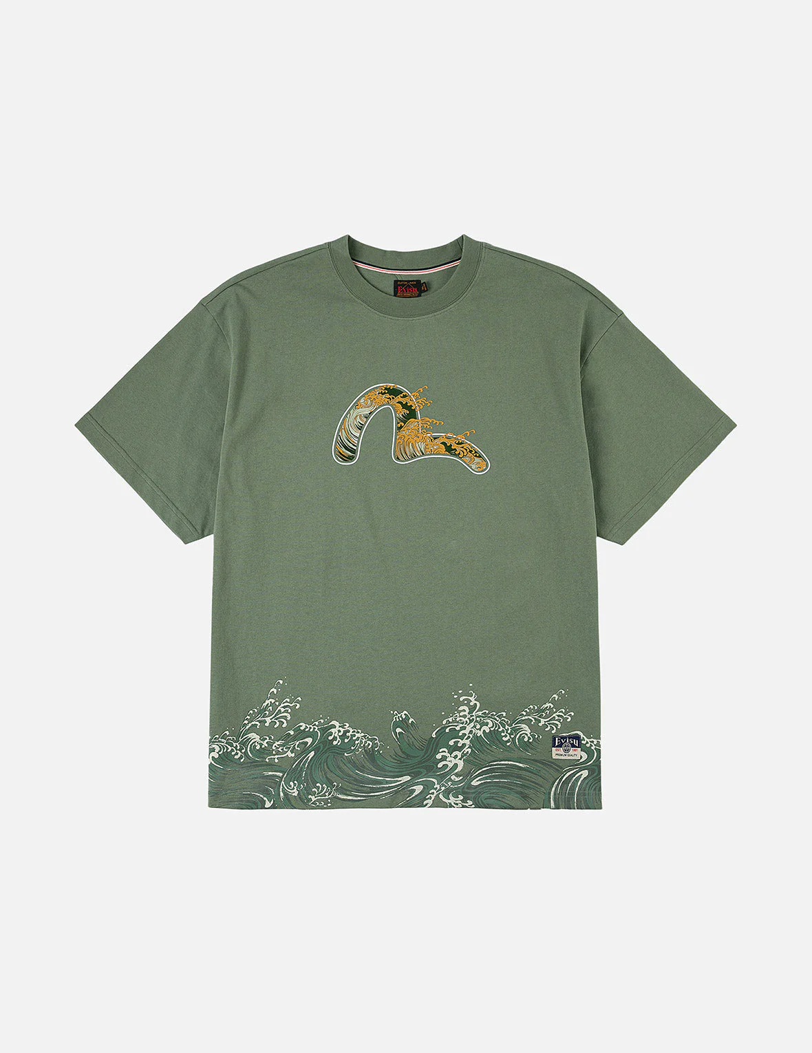 Seagull and Wave Print Relax Fit T-Shirt - Image 6