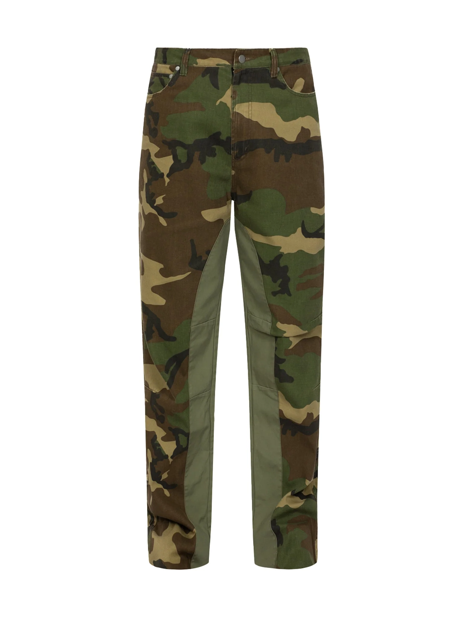 Seagull Appliqué Embroidery Baggy Fit Camo Parachute Pants - Image 14