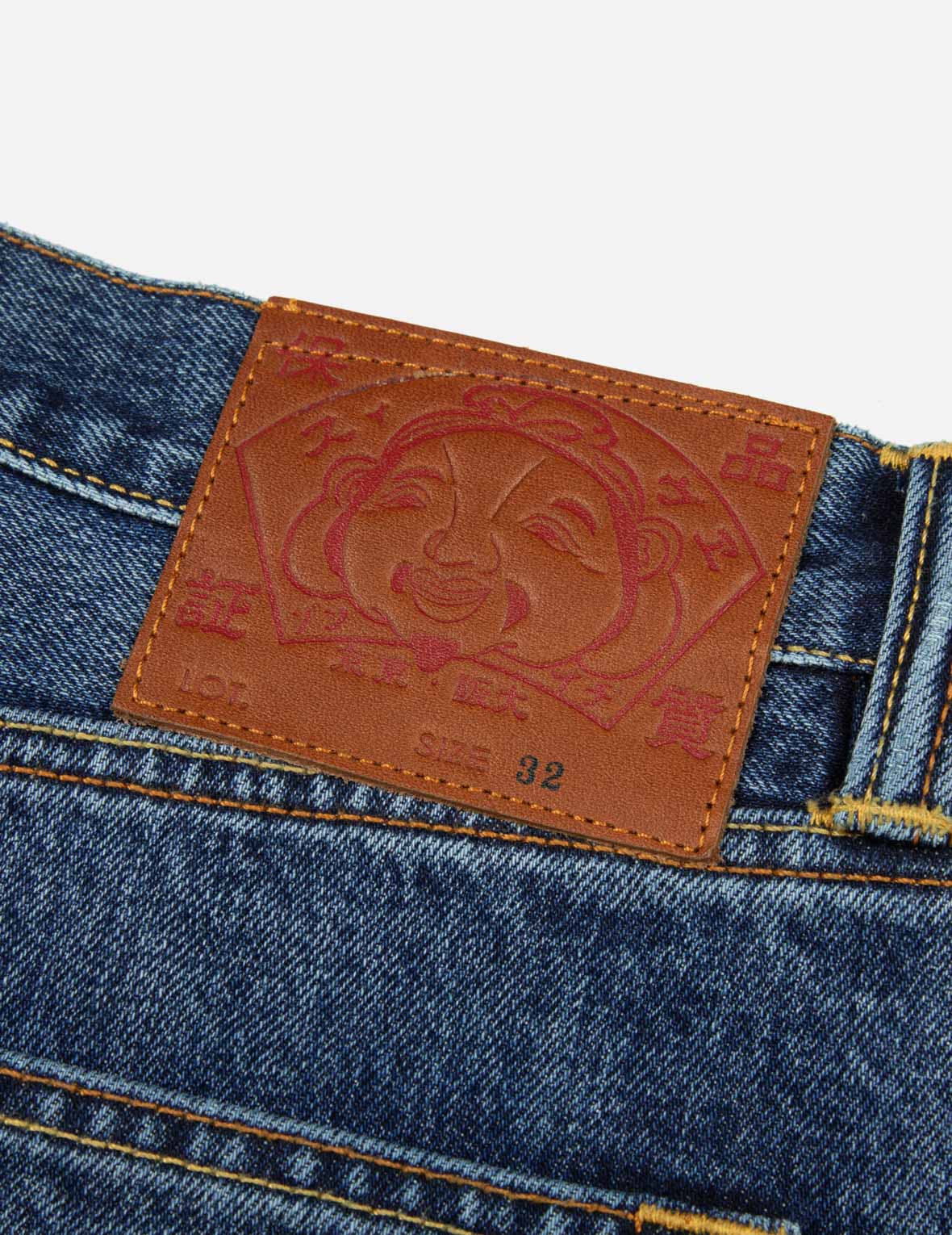 Seagull Appliqué Embroidery Baggy Fit Patchwork Jeans - Image 18