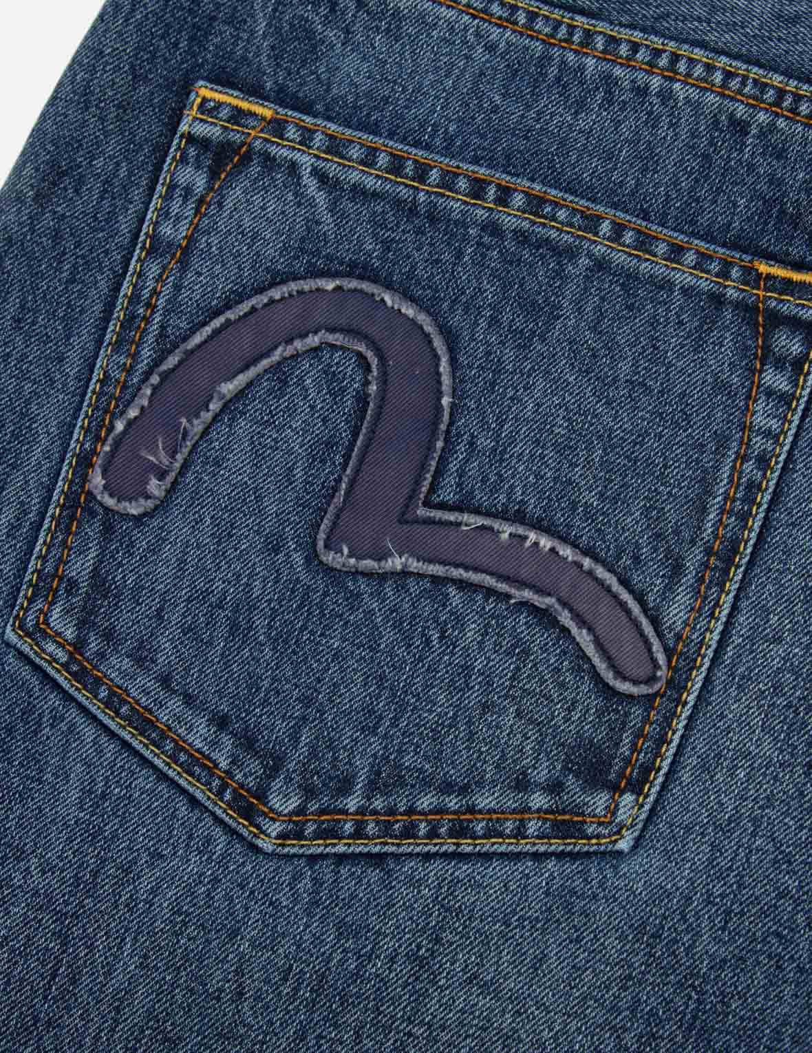 Seagull Appliqué Embroidery Baggy Fit Patchwork Jeans - Image 20