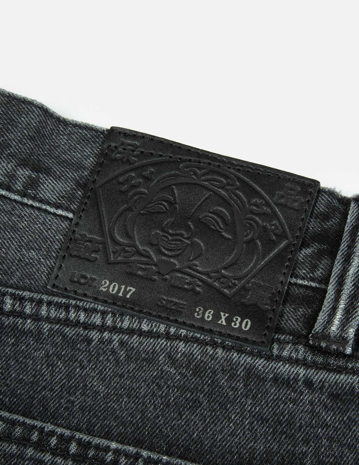 Seagull Appliqué Embroidery Baggy Fit Patchwork Jeans - Image 23