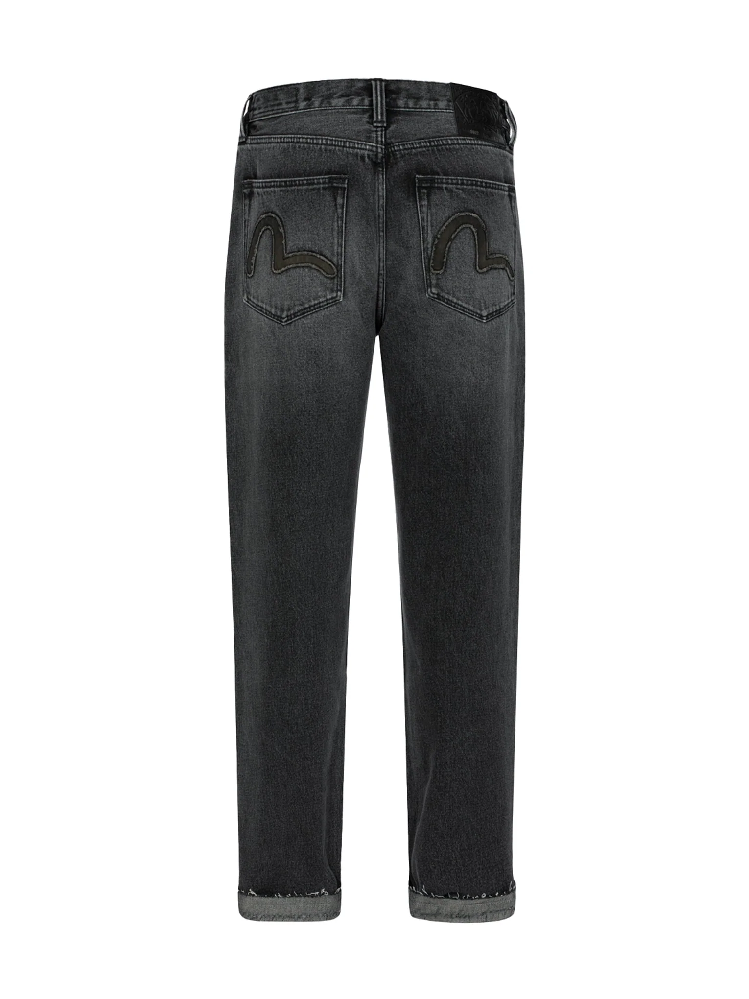 Seagull Appliqué Embroidery Baggy Fit Patchwork Jeans - Image 25