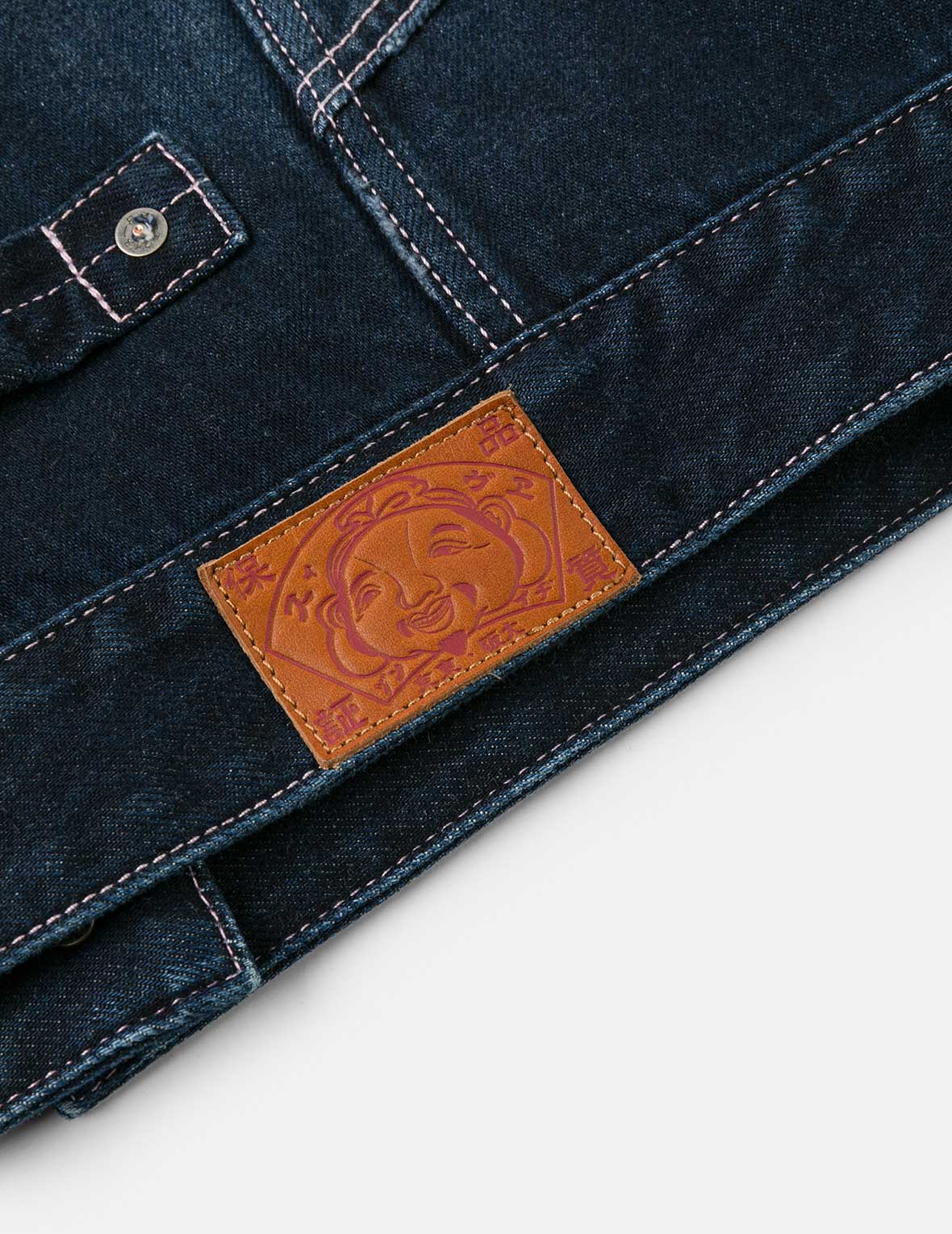 Seagull Appliqué Embroidery Loose Fit Washed Denim Jacket - Image 12