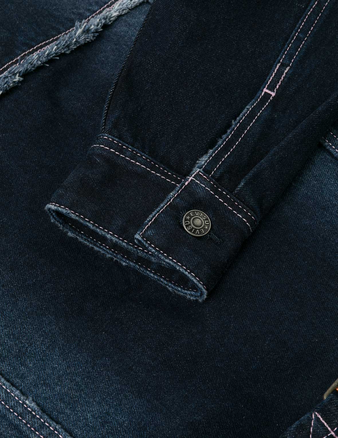 Seagull Appliqué Embroidery Loose Fit Washed Denim Jacket - Image 15