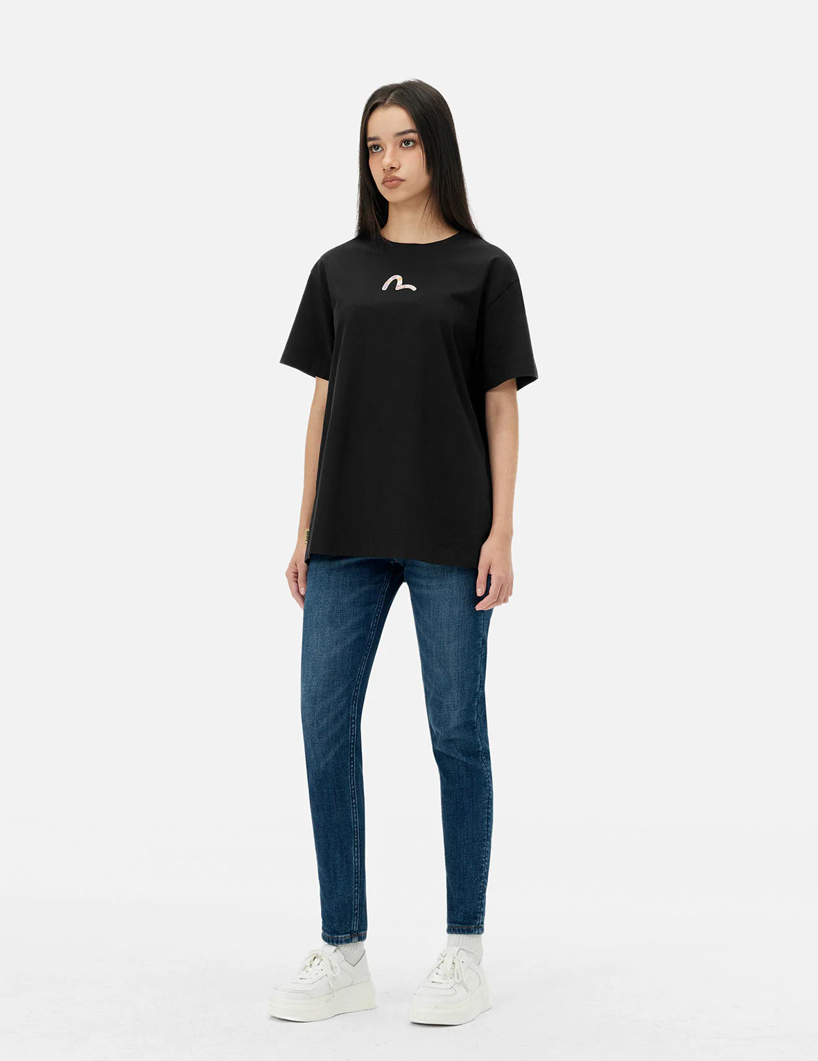 Seagull Appliqué Embroidery Skinny Jeans - Image 3