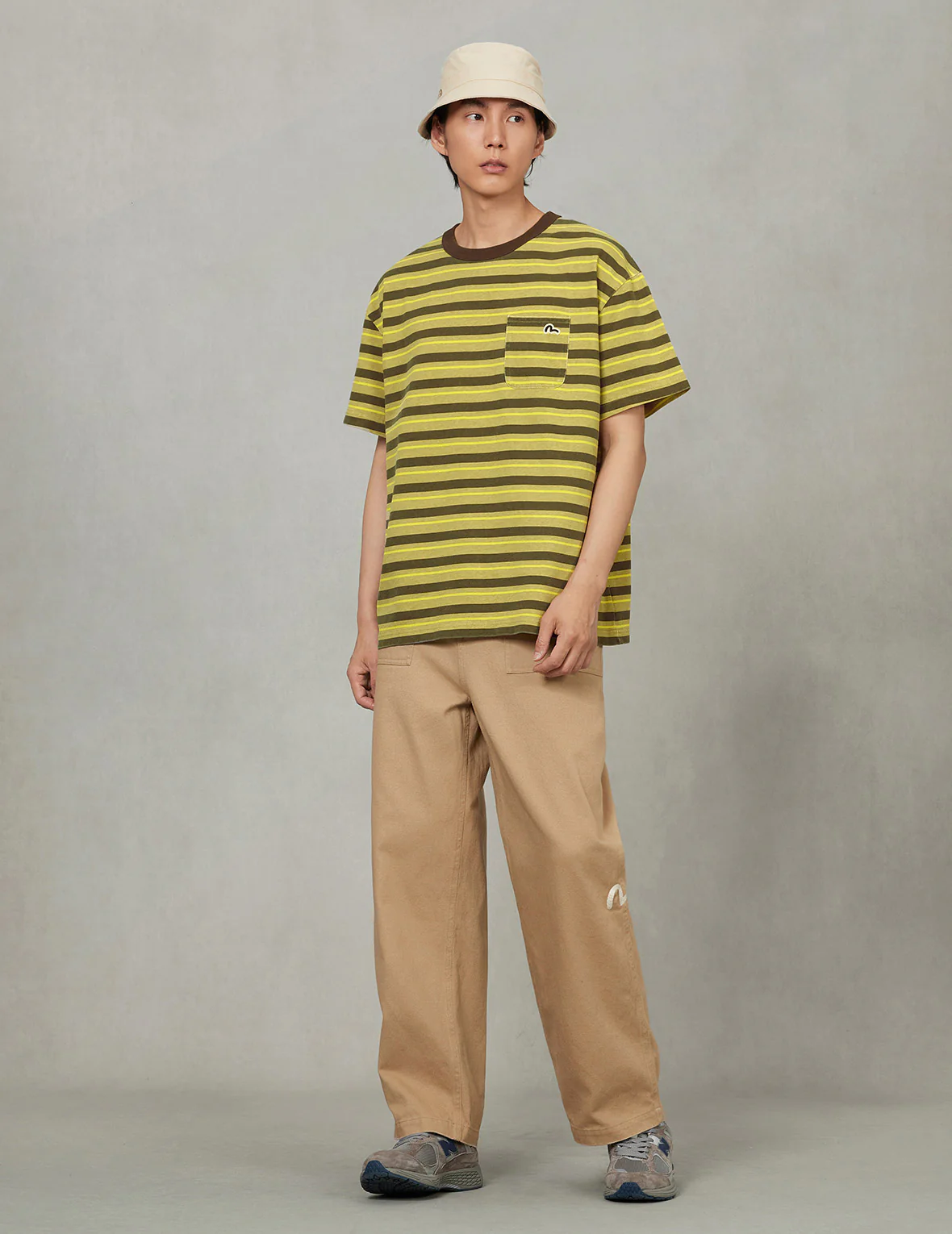Seagull Appliqué Relax Fit Stripe T-Shirt - Image 17