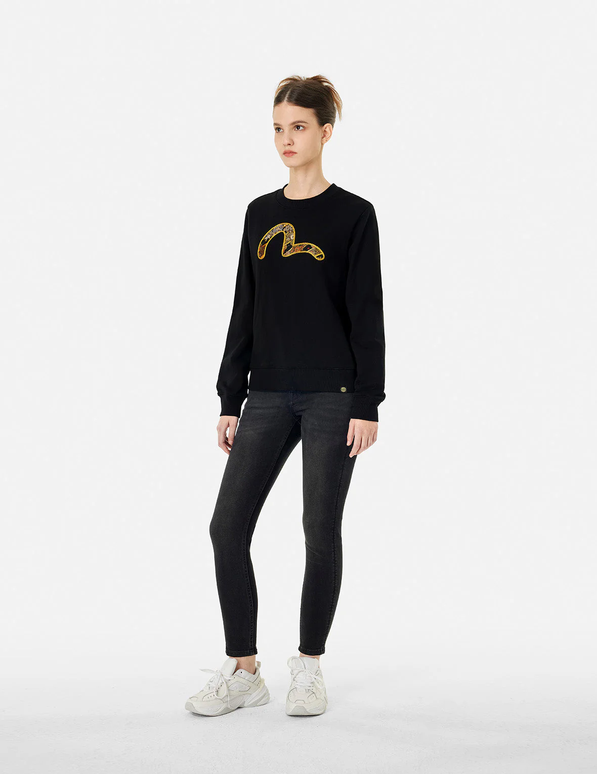 Seagull Brocade Appliqué and Logo Embroidery Regular Fit Sweatshirt - Image 3