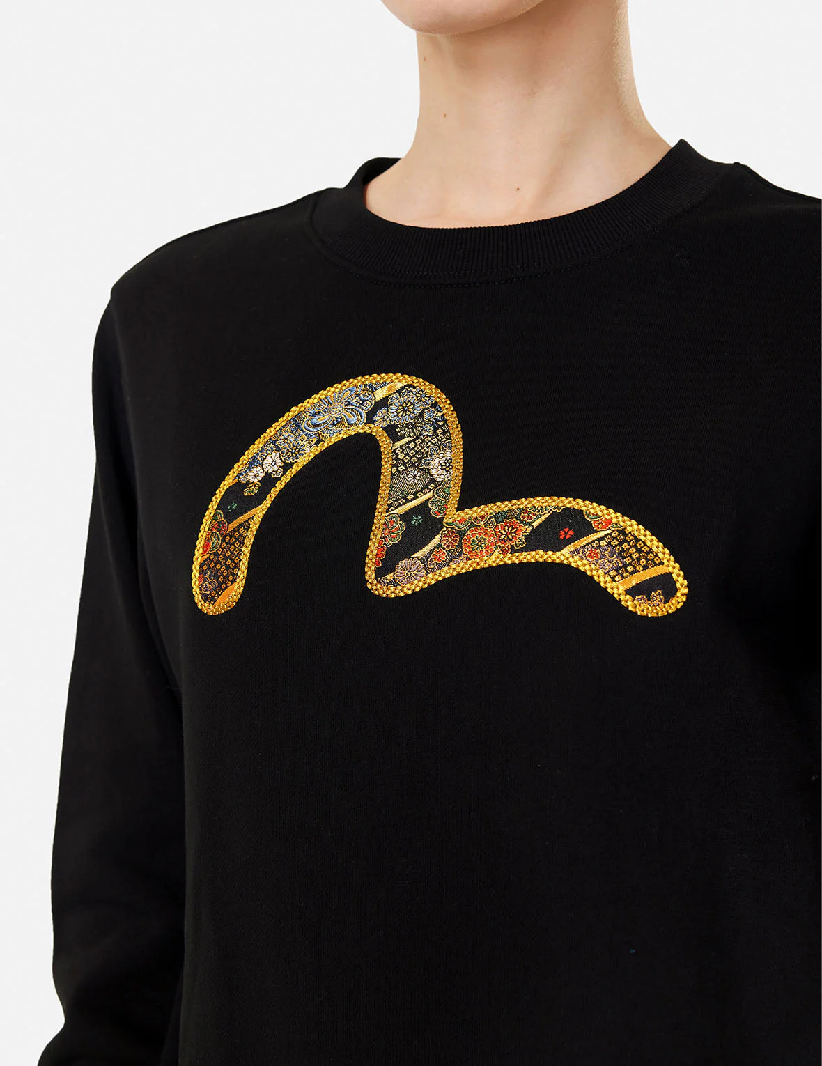 Seagull Brocade Appliqué and Logo Embroidery Regular Fit Sweatshirt - Image 7