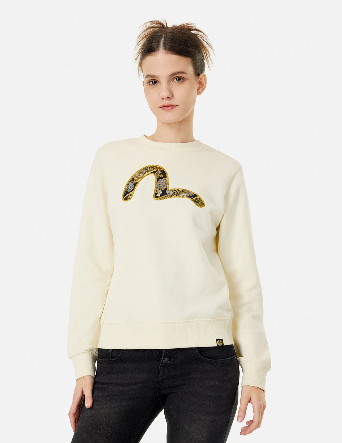 Seagull Brocade Appliqué and Logo Embroidery Regular Fit Sweatshirt - Image 9