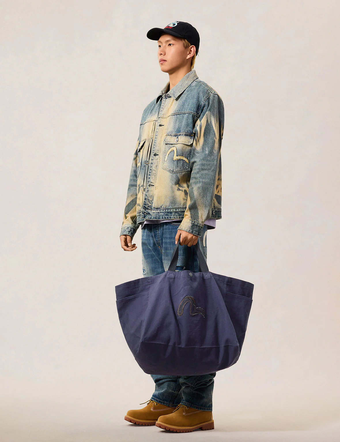 Seagull Denim Applique Tote Bag - Image 5