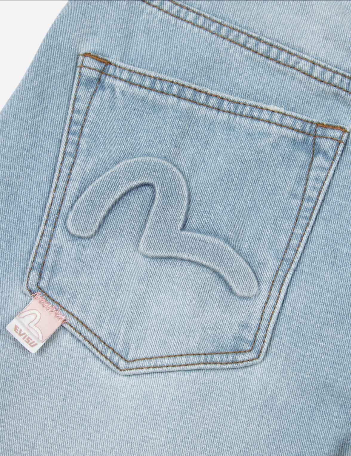 Seagull Embossed Baggy Jeans - Image 11