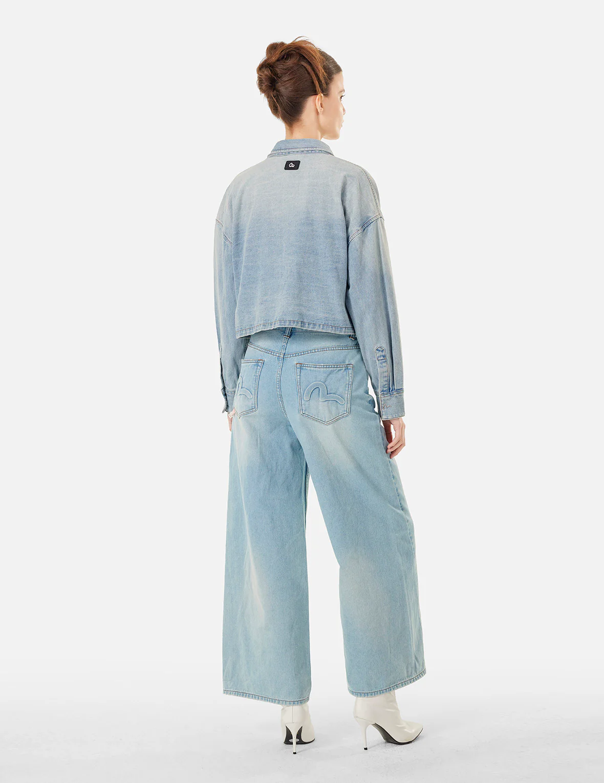 Seagull Embossed Baggy Jeans - Image 3