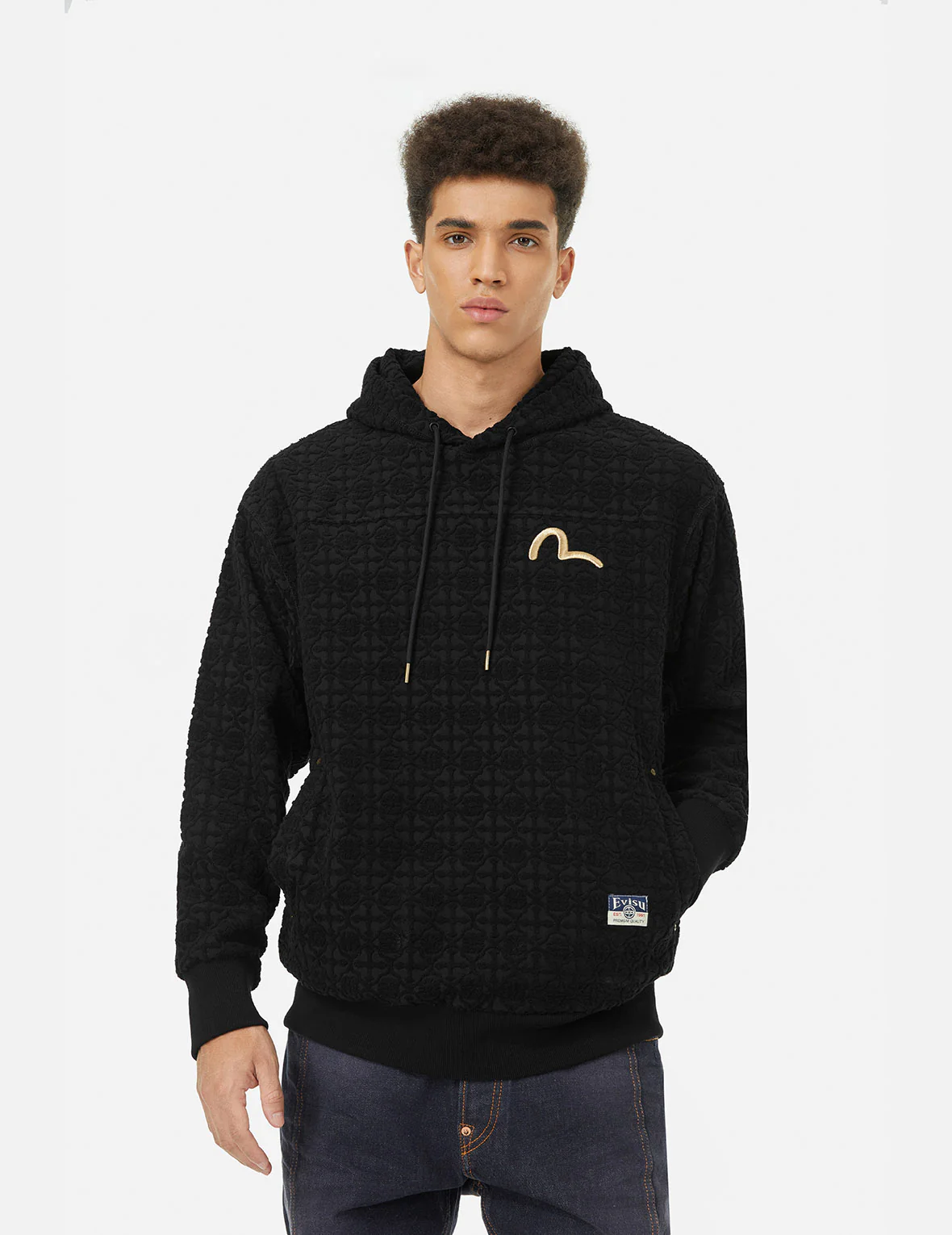 Seagull Embrodiery and Kamon Jacquard Relax Fit Hoodie - Image 3