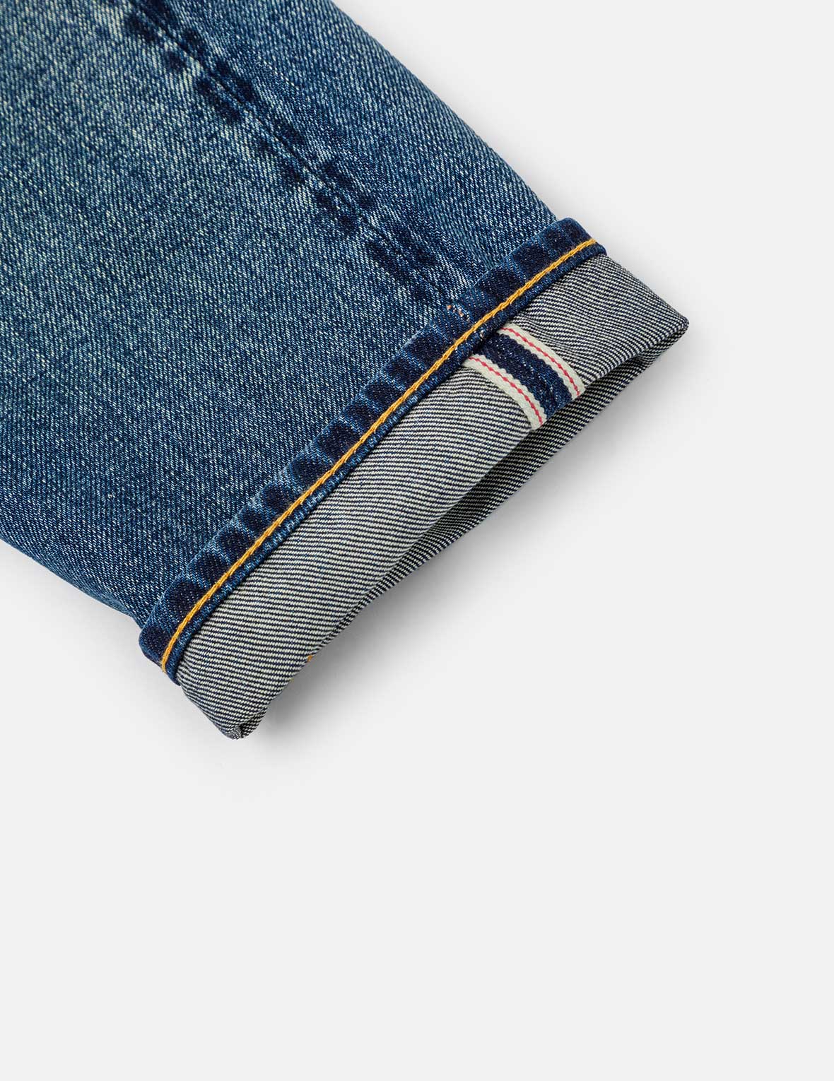 Seagull Embroidery and "EVISU SINCE 1991" Print Patch Taper Fit Jeans #2017 - Image 11