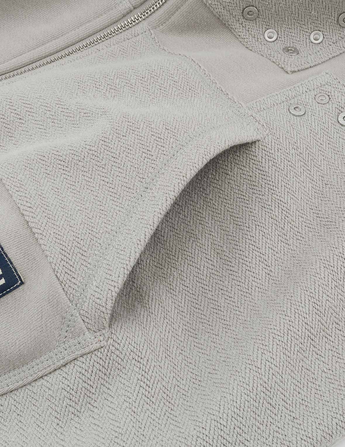 Seagull Embroidery and Fabric Blocking Relax Fit Hoodie - Image 10