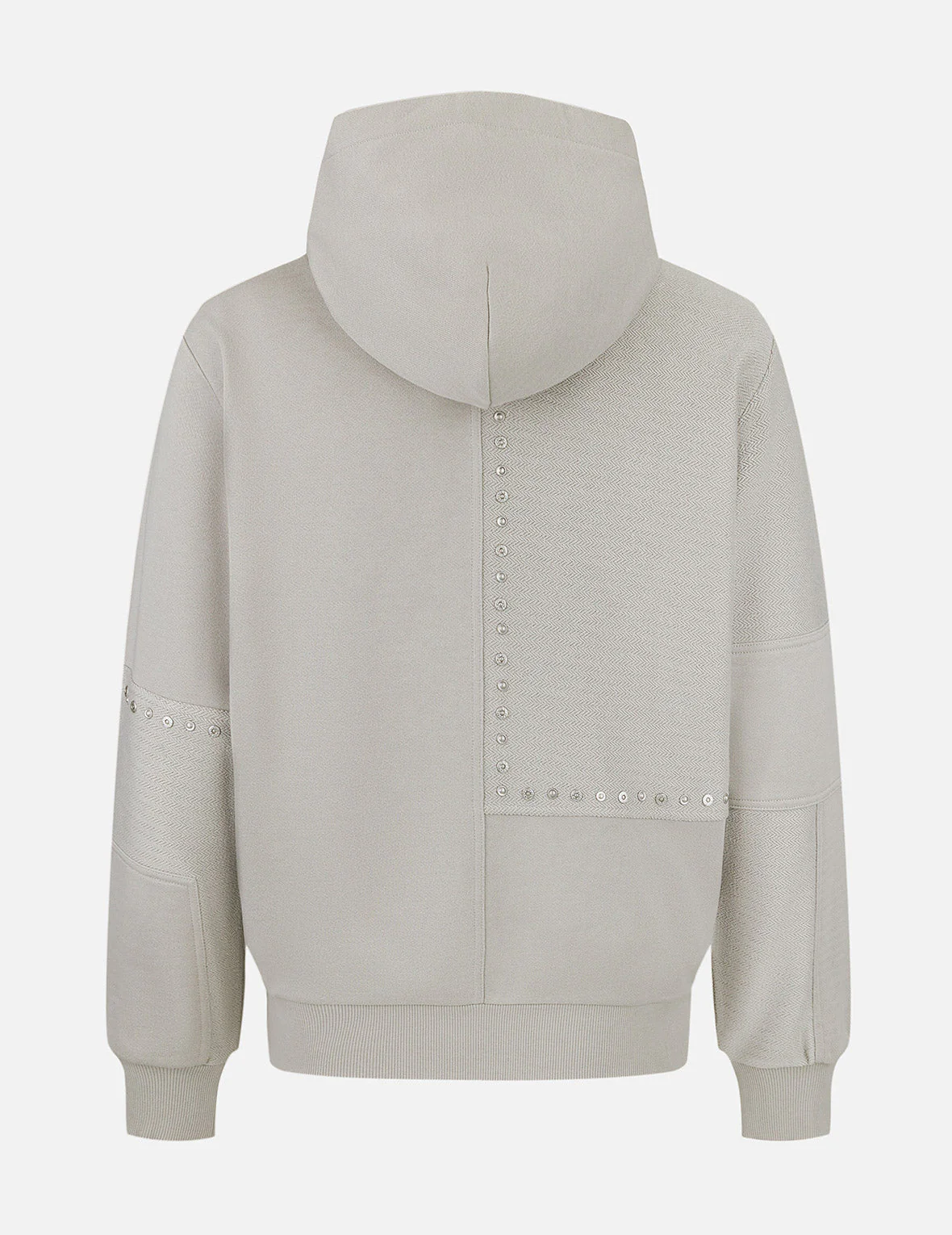 Seagull Embroidery and Fabric Blocking Relax Fit Hoodie - Image 2