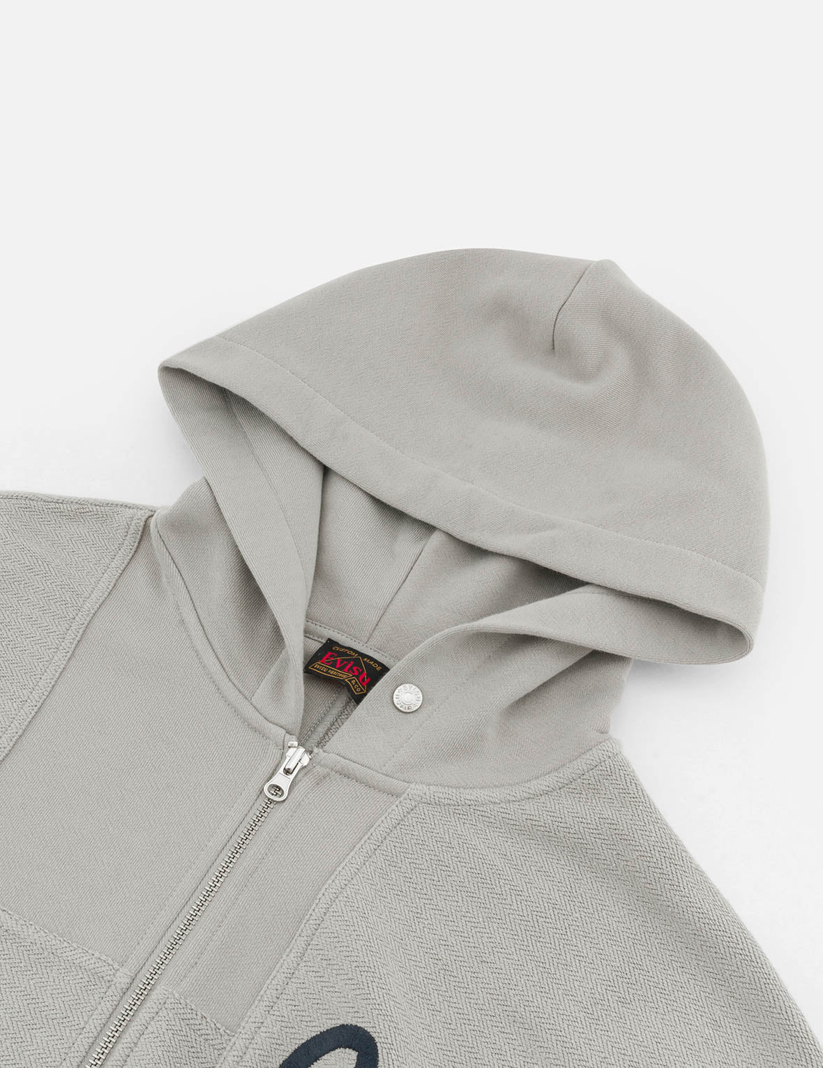 Seagull Embroidery and Fabric Blocking Relax Fit Hoodie - Image 5