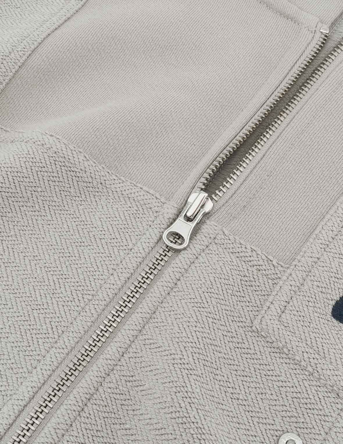 Seagull Embroidery and Fabric Blocking Relax Fit Hoodie - Image 7