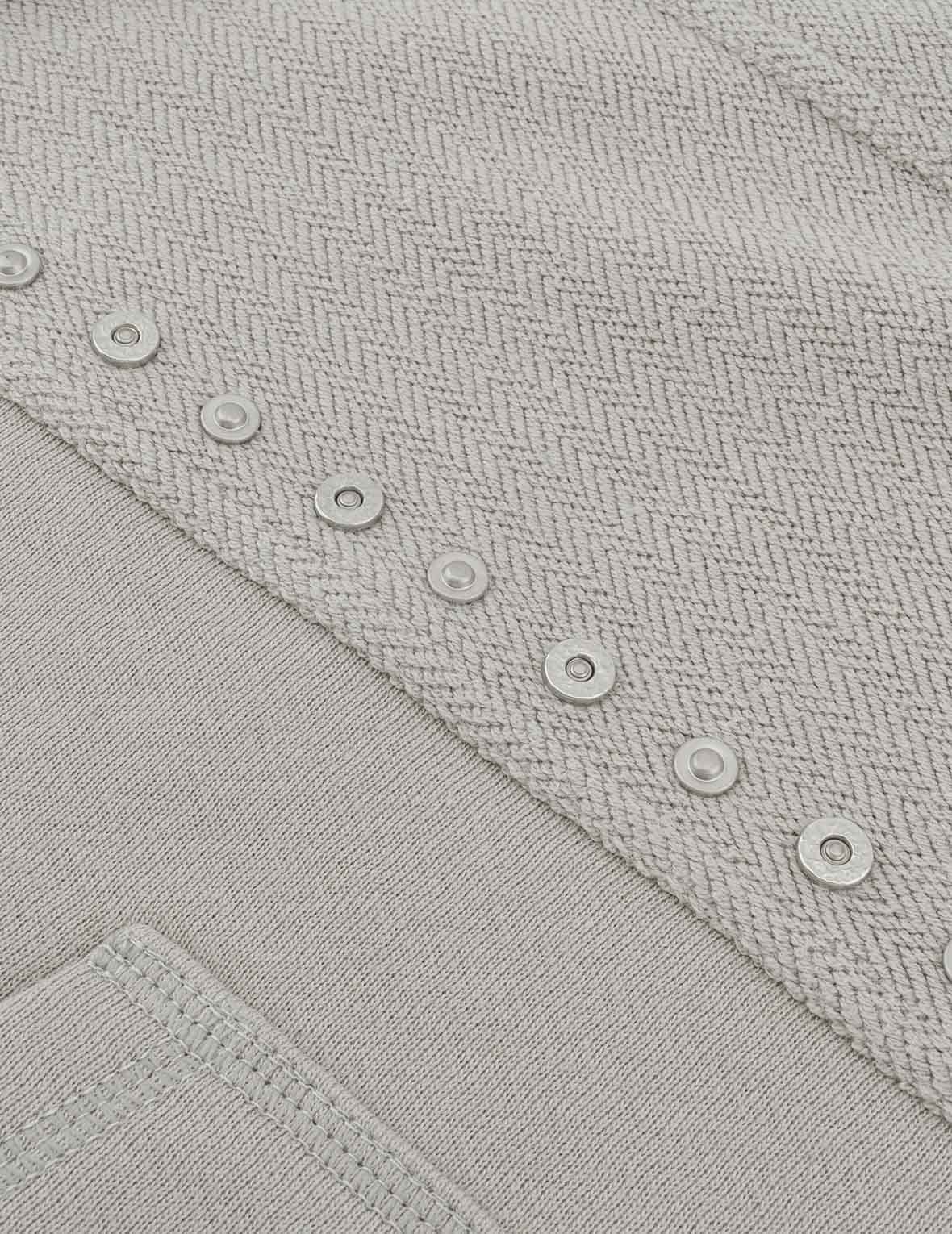 Seagull Embroidery and Fabric Blocking Relax Fit Hoodie - Image 8