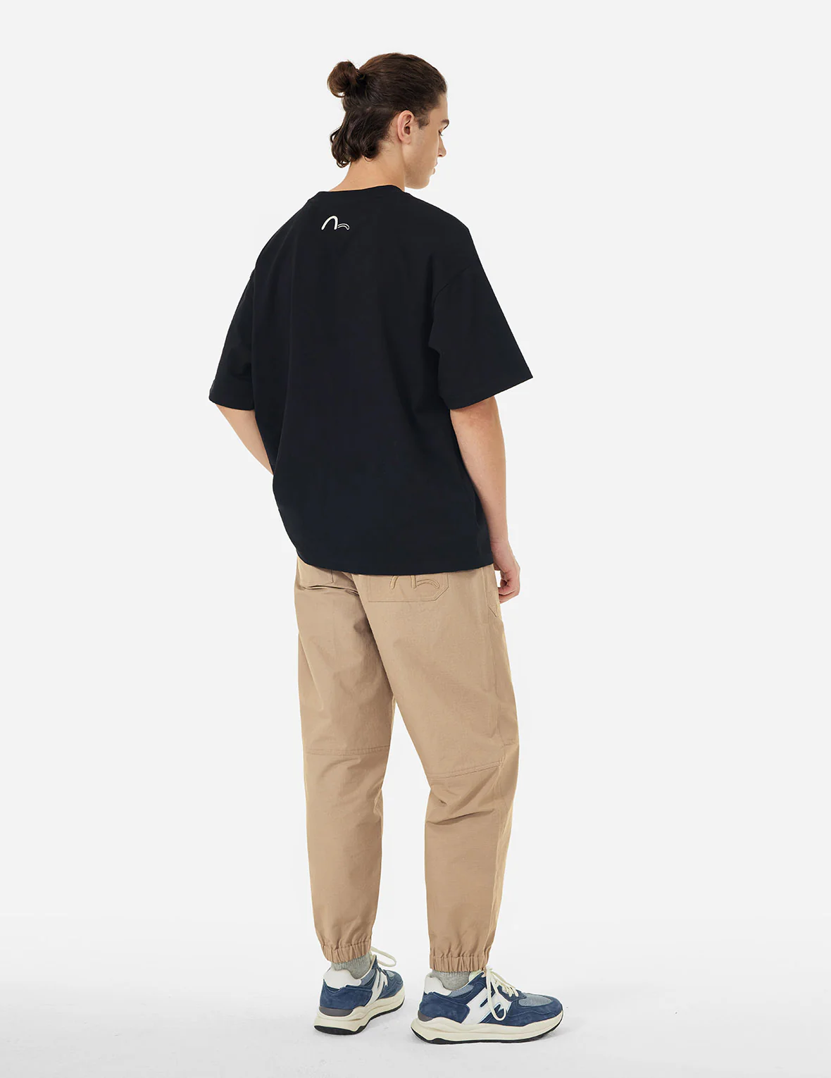 Seagull Embroidery and Logo Print Loose Fit Joggers - Image 2