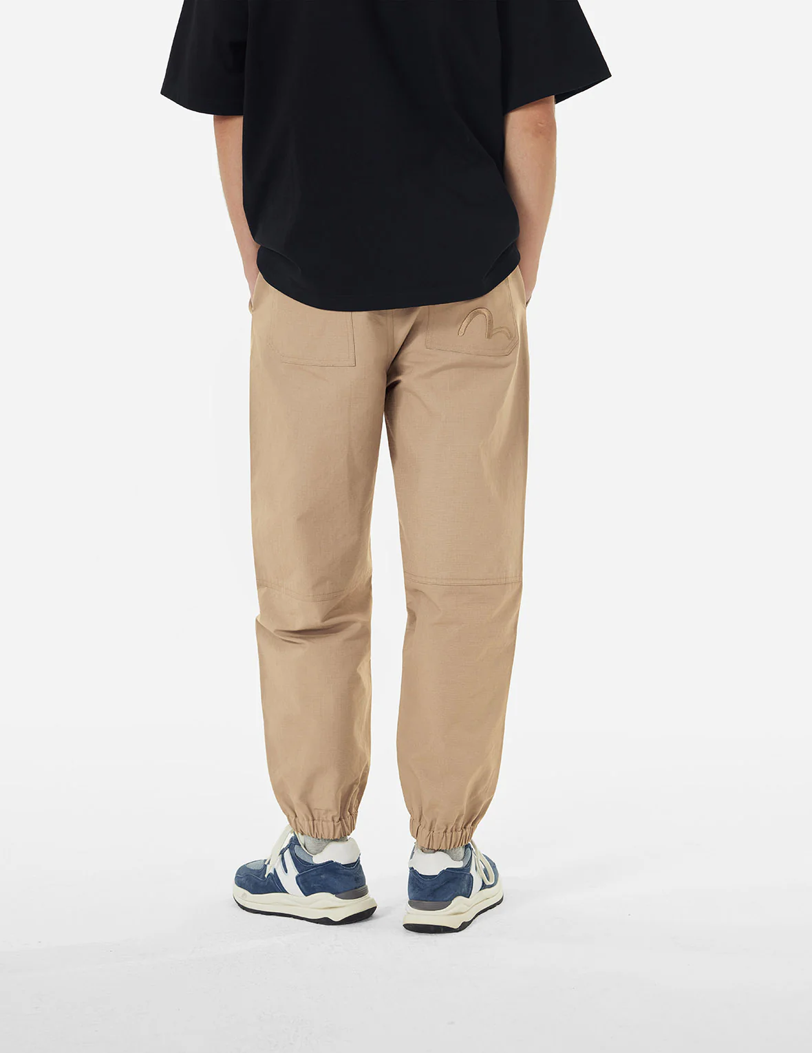 Seagull Embroidery and Logo Print Loose Fit Joggers - Image 4