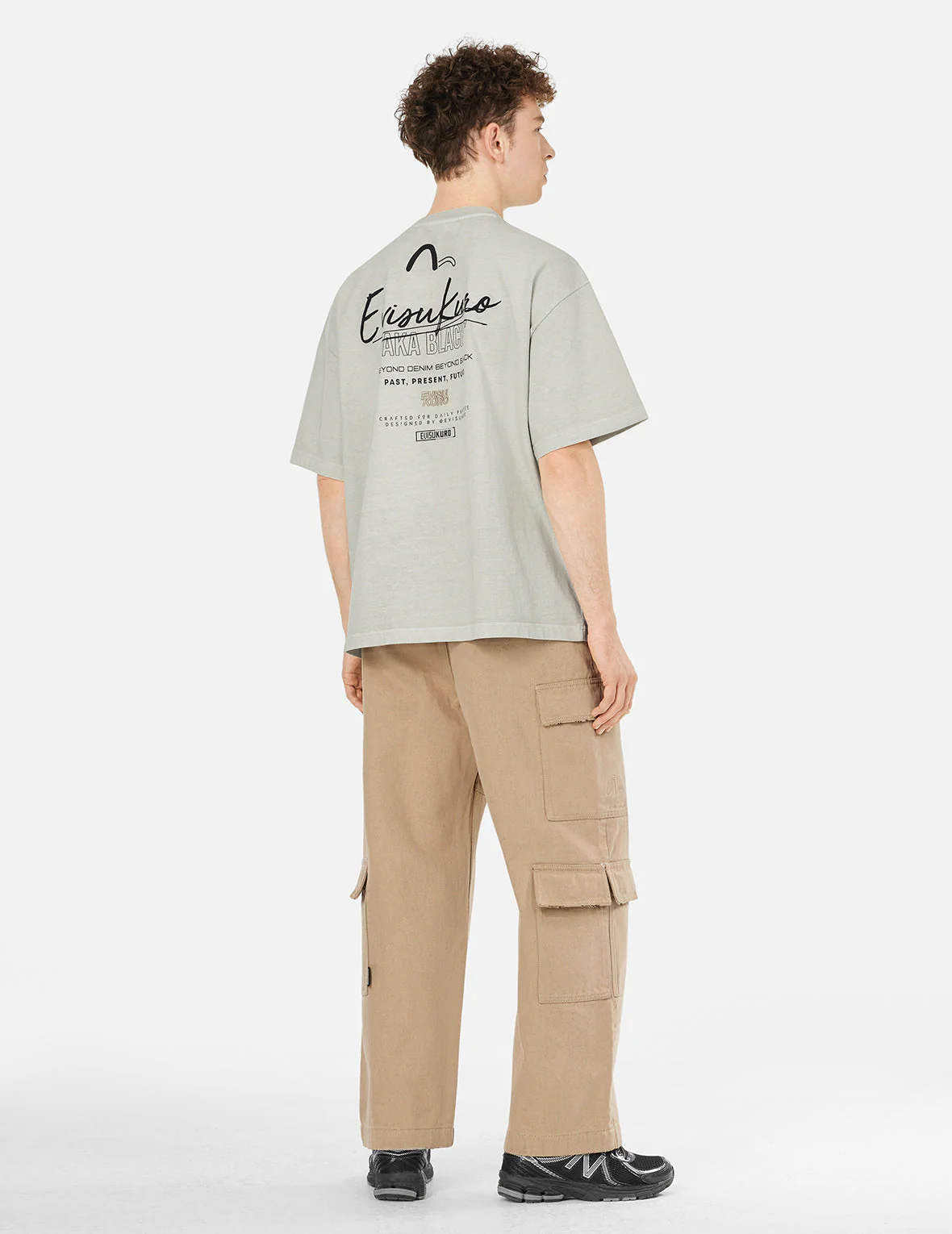 Seagull Embroidery and Logo Print Oversized T-shirt - Image 3