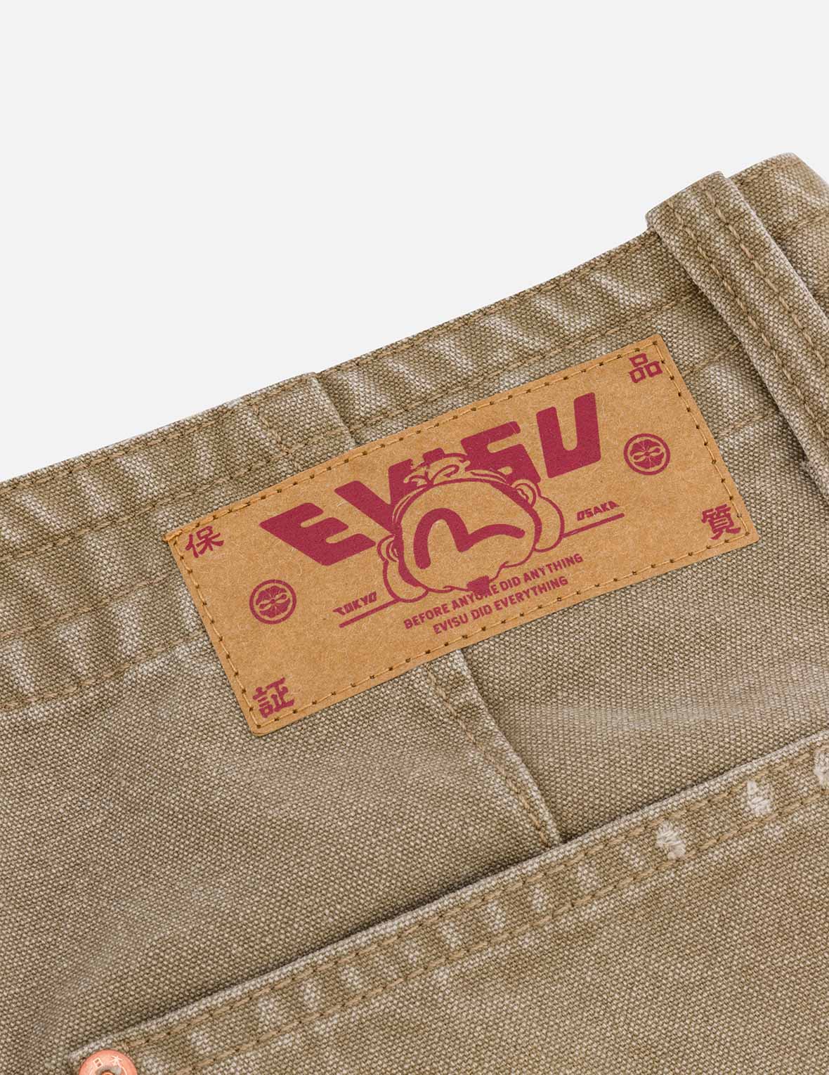 Seagull Embroidery and Logo Print Relax Fit Washed Pants - Image 12