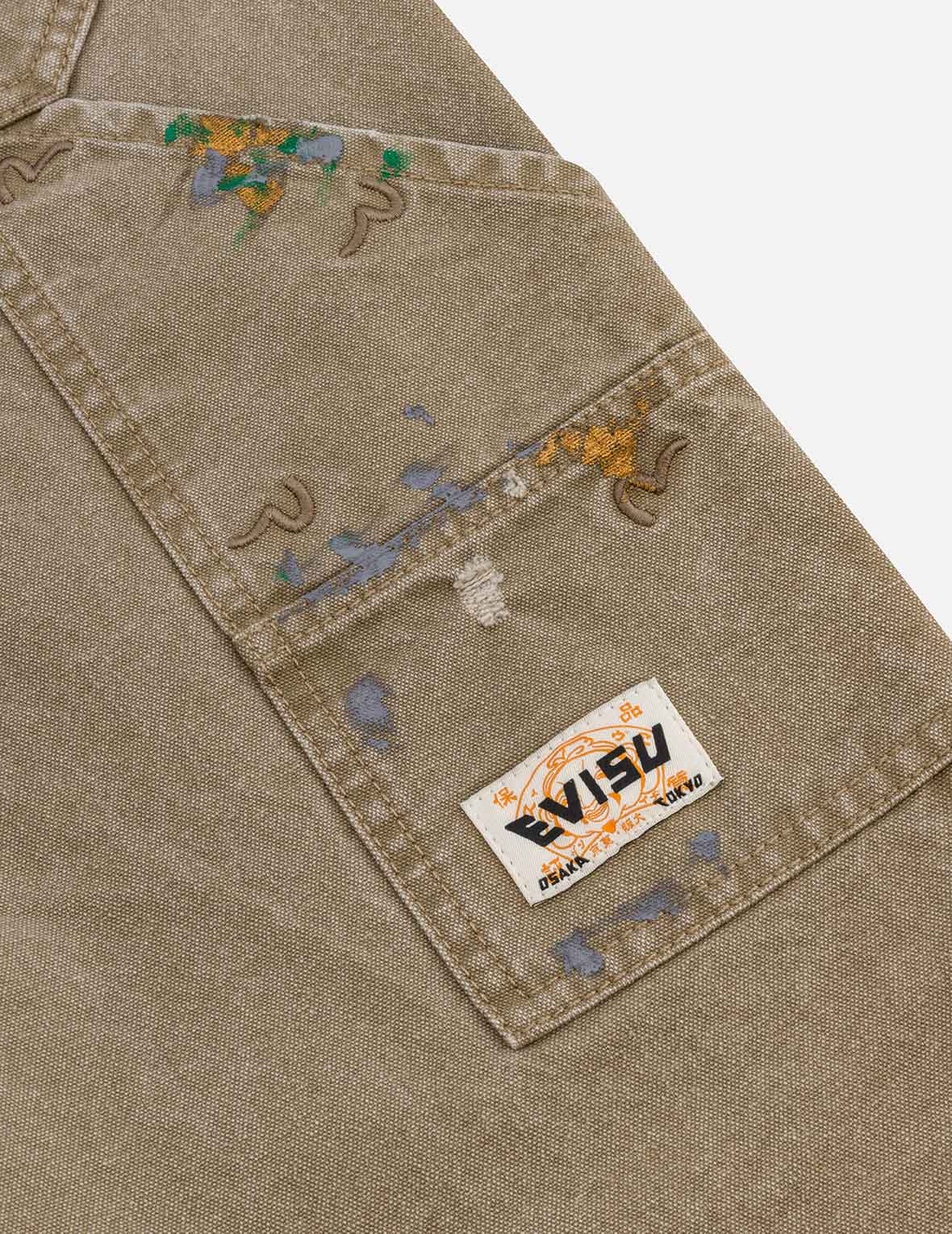 Seagull Embroidery and Logo Print Relax Fit Washed Pants - Image 13