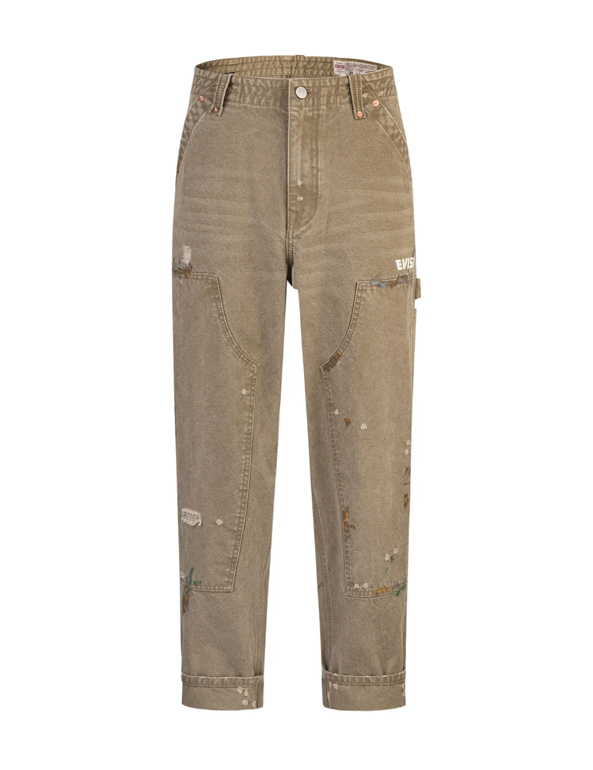 Seagull Embroidery and Logo Print Relax Fit Washed Pants - Image 15