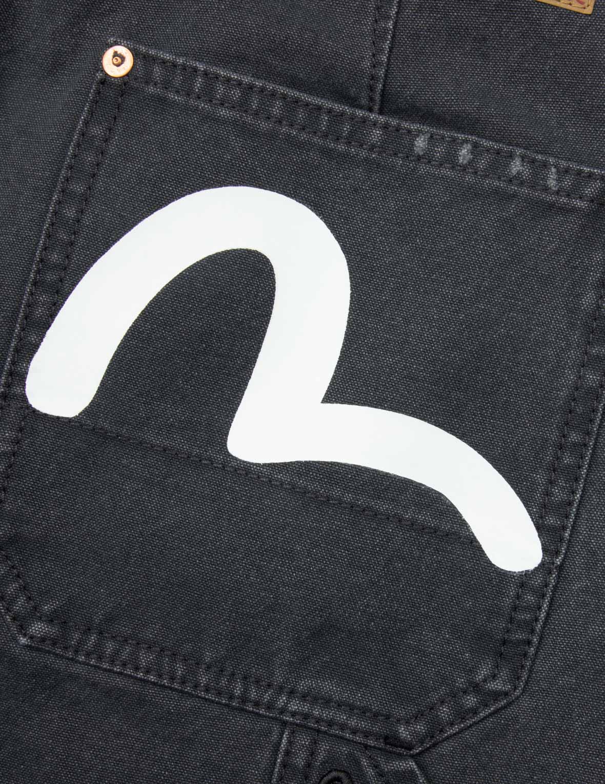 Seagull Embroidery and Logo Print Relax Fit Washed Pants - Image 31